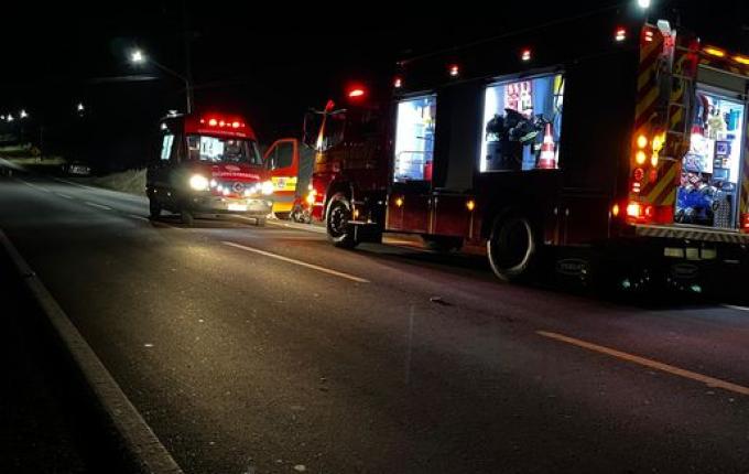 Motociclista fica ferido em queda na SC-163 em Descanso