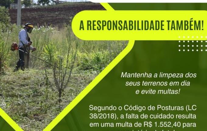 Setor de Engenharia de Descanso inicia fiscalização de limpeza de terrenos urbanos