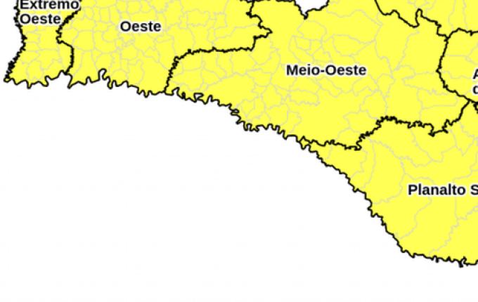 Defesa Civil alerta para possíveis temporais no estado entre quarta e quinta-feira