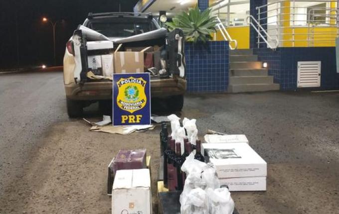 Mais de 60 caixas de vinho são apreendidas pela PRF em apoio com a Polícia Civil