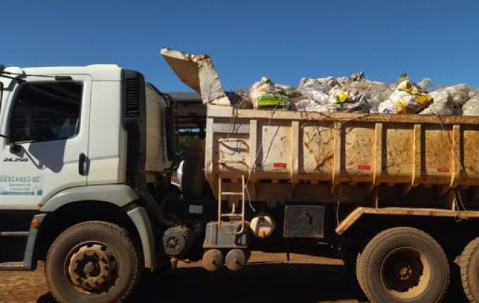 Descanso realiza coleta de recicláveis no interior a partir de 19 de janeiro