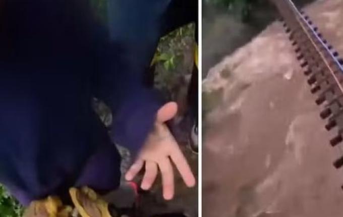 Crianças são resgatadas de área de risco atingida por chuva na Serra do RS