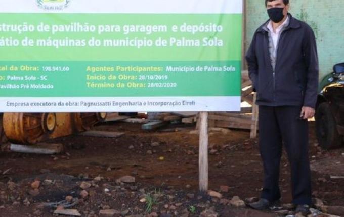 Palma Sola investe R$ 200 mil em pavilhão para guardar veículos públicos