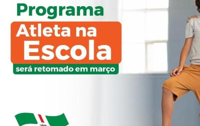 Programa Atleta na Escola será retomado em março em SMOeste