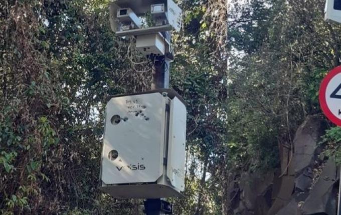 Radar é atingido com diversos tiros na BR-282 entre Xaxim e Cordilheira Alta