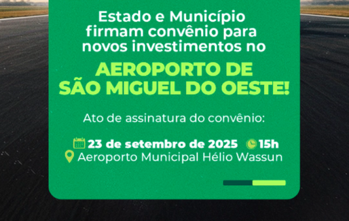 Aeroporto de SMO vai receber novos investimentos; convênio será assinado na terça
