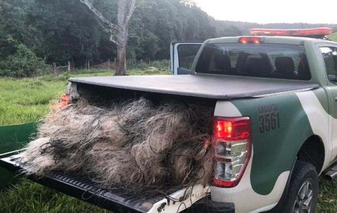 Período da Piracema encerra na região com aumento no número de apreensões de material de pesca