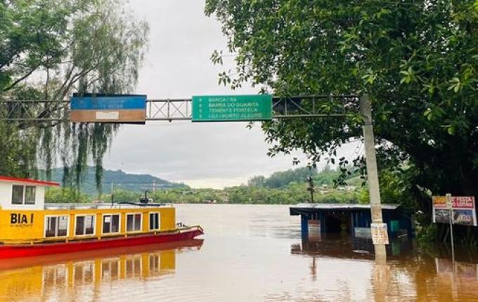 Nível do Rio Uruguai em Itapiranga deve estabilizar nas próximas horas, conforme bombeiros