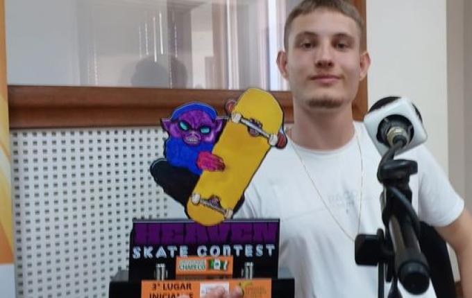 Skatista de São Miguel se destaca em competição em Chapecó