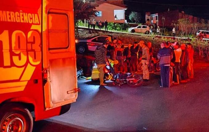 Motociclista fica gravemente ferida em colisão em Quilombo