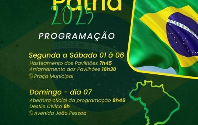 Guarujá do Sul celebra a independência do Brasil com semana da pátria cívica e cultural