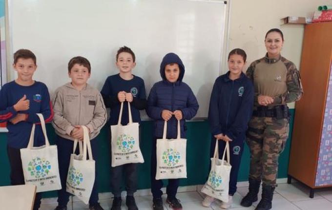 Polícia Ambiental inicia projeto PROA em escolas do interior de Guaraciaba