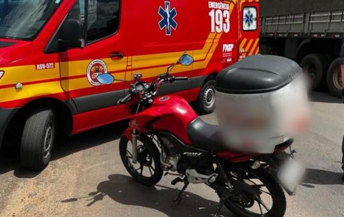 Motociclista fica ferido em acidente na Willy Barth, em São Miguel do Oeste