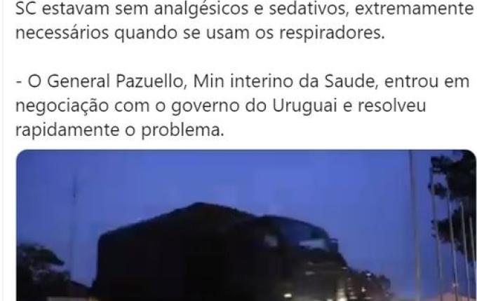 Bolsonaro posta vídeo sobre importação de medicamentos para SC e RS