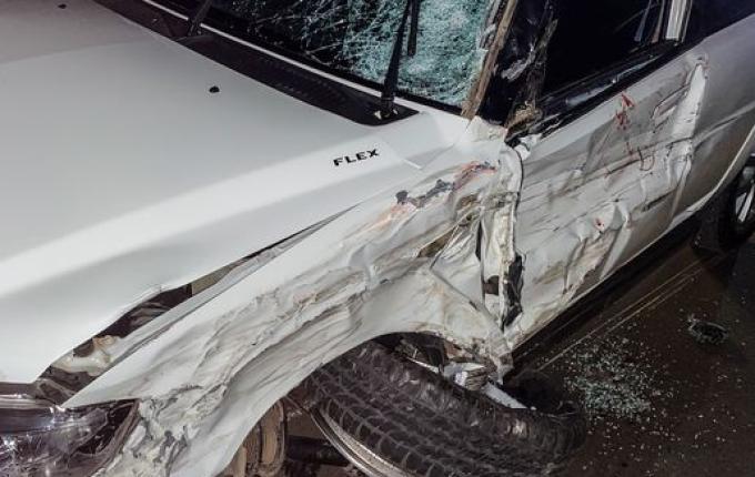 VÍDEO: Colisão envolvendo ambulância deixa feridos na SC-163 em Descanso