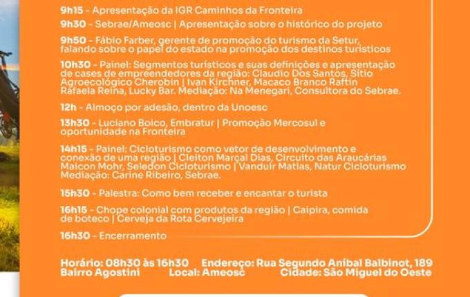 Ameosc promove fórum para fortalecer turismo e cicloturismo no Extremo Oeste