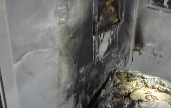 Fogo atinge apartamento no centro de Palmitos