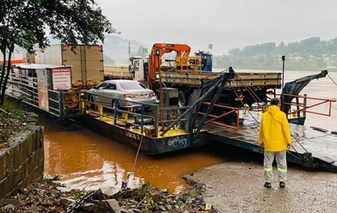 Itapiranga enfrenta a terceira cheia do Rio Uruguai em 45 dias