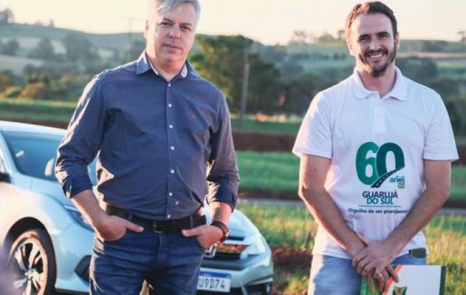 Guarujá do Sul entrega ordem de serviço para pavimentação das ruas do novo Parque Industrial