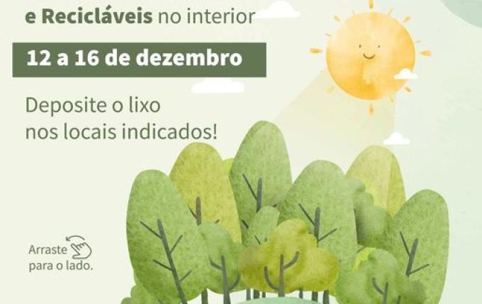 Coleta de materiais recicláveis no interior será na próxima semana em SMOeste
