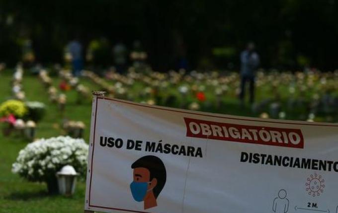 Registros de óbitos no Brasil têm alta de 14,9% em 2020