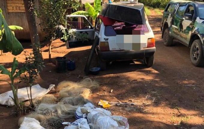 Polícia Militar Ambiental apreende 400 metros de rede de pesca e responsável é autuado