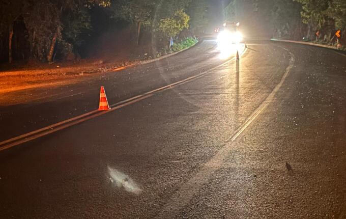 Veículo sai da pista e capota na BR 282, interior de SMOeste