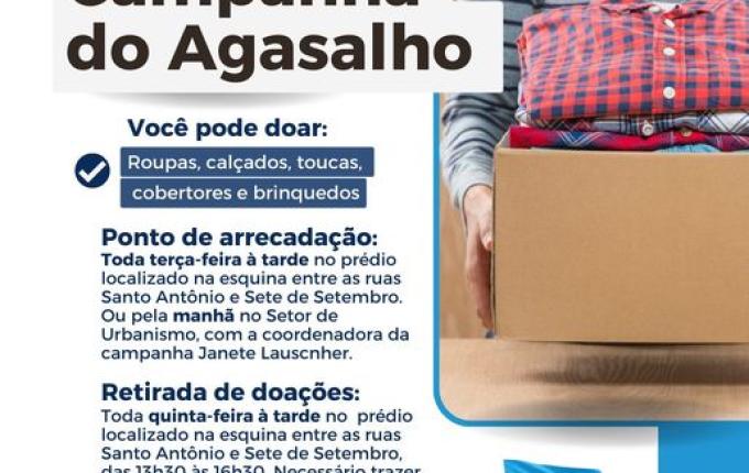 Prefeitura de Iporã do Oeste lança mais uma edição da "Campanha do Agasalho"