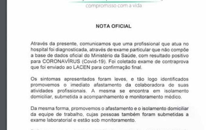Um dos casos de Covid-19 em São Lourenço é de uma enfermeira do Hospital da Fundação
