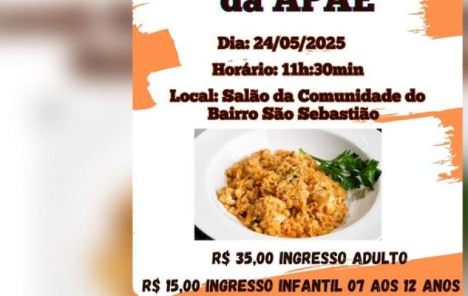 Apae realiza neste sábado o tradicional “Risoto no Tacho” em São Miguel do Oeste