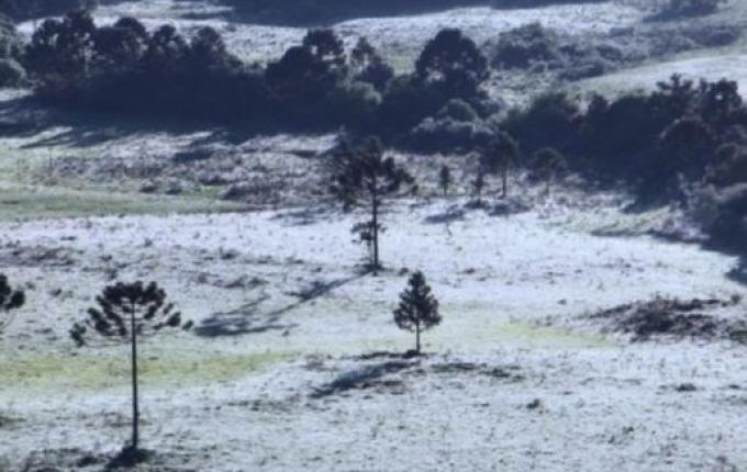 "Feriadão" de Carnaval pode ter mínima de 2ºC e geada em Santa Catarina