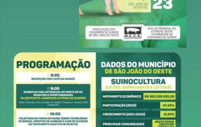 Seminário Regional da Suinocultura debate novas tecnologias no setor