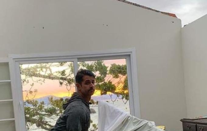 VÍDEO: Empresário de SC dá aula de otimismo após ciclone destruir sua casa