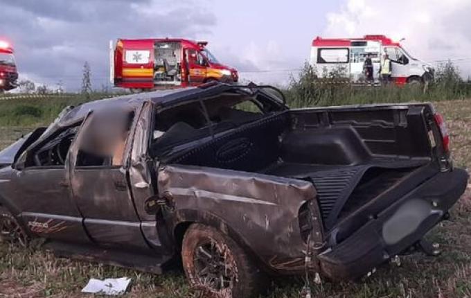 Homem morre após saída de pista e capotamento em Dionísio Cerqueira