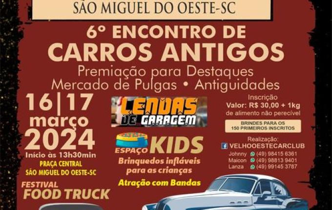 Velho Oeste Car Club lança o 6º Encontro de Carros Antigos; saiba quando