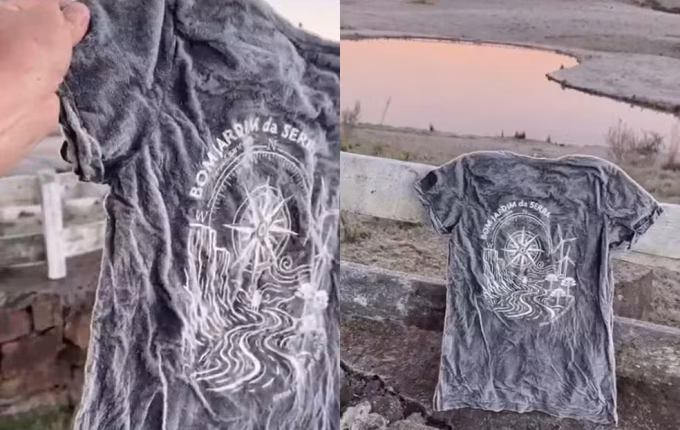 Camiseta e pomar congelados marcam amanhecer de -4,61°C na Serra de SC