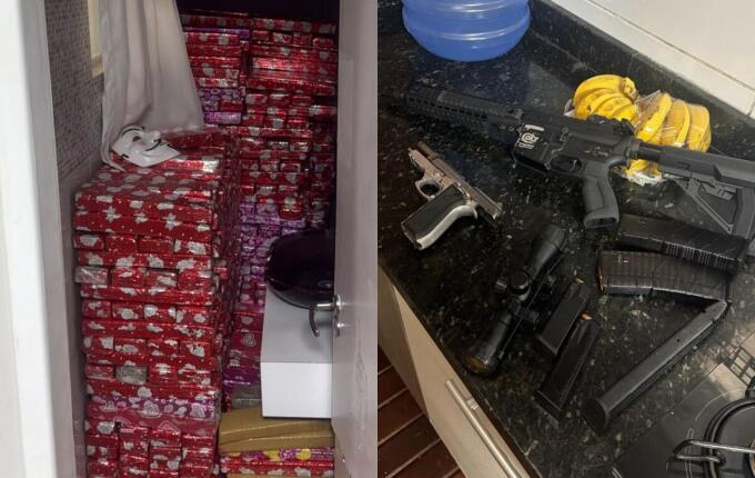 Homem é preso com cerca de uma tonelada de maconha e armas em SC