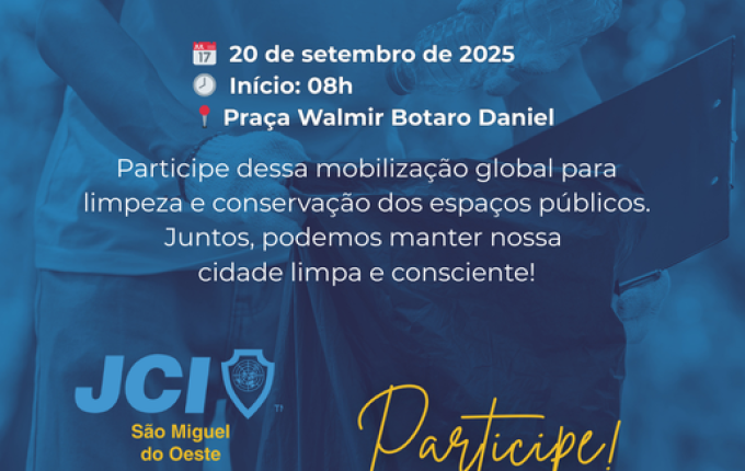 JCI organiza mutirão de limpeza em São Miguel do Oeste no Dia Mundial da Limpeza