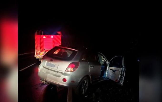 Colisão traseira na BR-282 deixa cinco feridos em Saudades