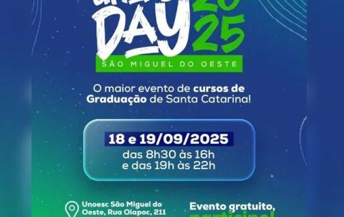 Unoesc Day espera mais de 2,5 mil alunos em SMO nesta quinta e sexta