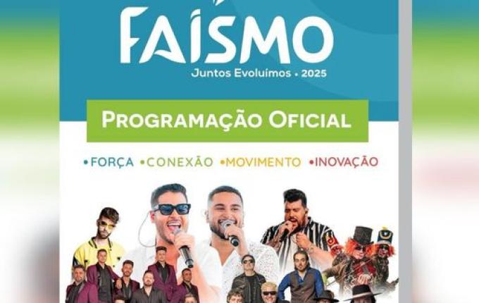 Faismo começa em nove dias com shows, feira e atrações para toda a família