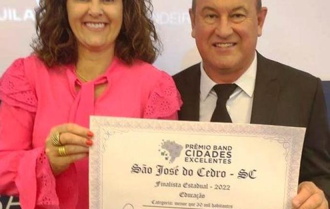 São José do Cedro recebe prêmio estadual de destaque em educação