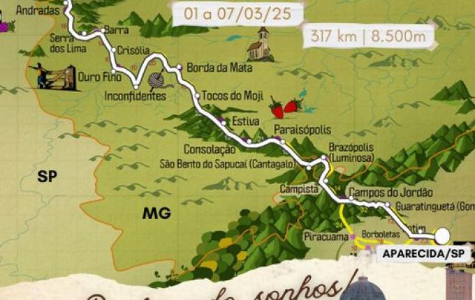 Ciclistas da região percorrerão o Caminho da Fé em 5 dias