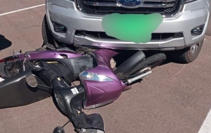 Idoso fica ferido em acidente no centro de SMOeste