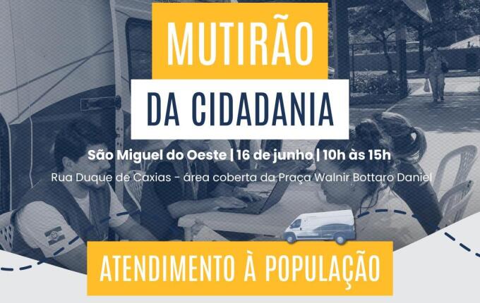 Mutirão da Cidadania oferece atendimentos gratuitos em SMO no dia 16 de junho