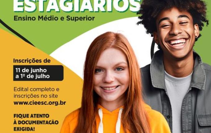 Inscrições para processo seletivo de estagiários seguem até começo de julho