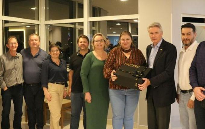 Presidente da Facisc é recebido por empresários em São Lourenço do Oeste