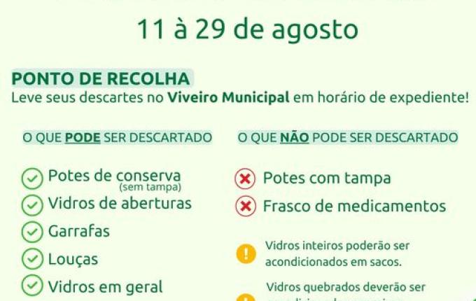 Descanso promove campanha para a recolha de vidros