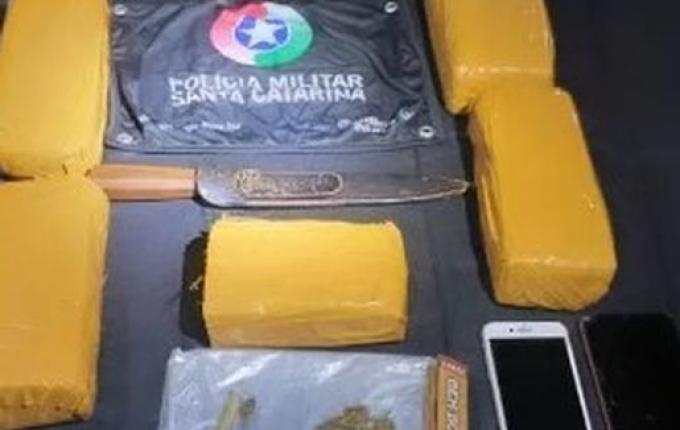 Polícia Militar apreende 3 kg de maconha em Bom Jesus do Oeste