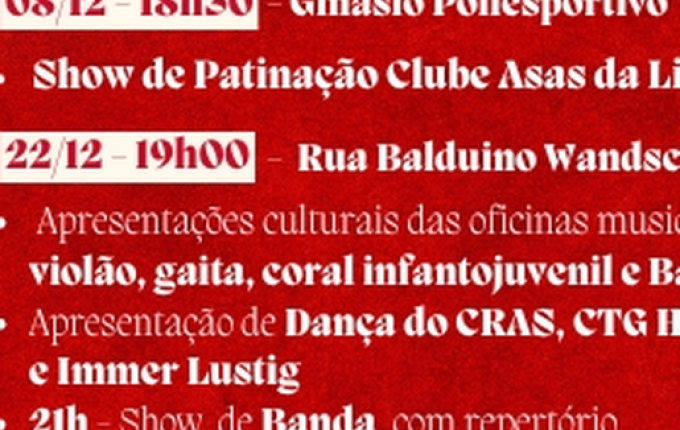 Abertura do Iporã Natal Show será neste domingo com show de patinação